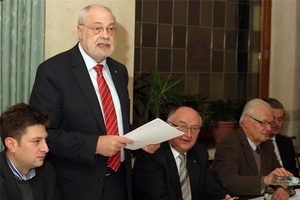 Gastredner der CDU Senioren Union Artland war der Landesvorsitzende Rainer Hajek. Mit auf dem Bild (von links): Christian Calderone, Hubert Greten, Reinhard von Schorlemer und Reinhard Scholz.