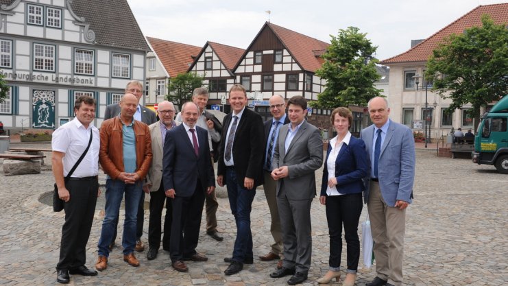 Quakenbrück, Jens Gieseke, CDU-Europaabgeordneter besucht die Samtgemeinde Artland; Quakenbrück, 26.06.2015; Foto: Bernard Middendorf.